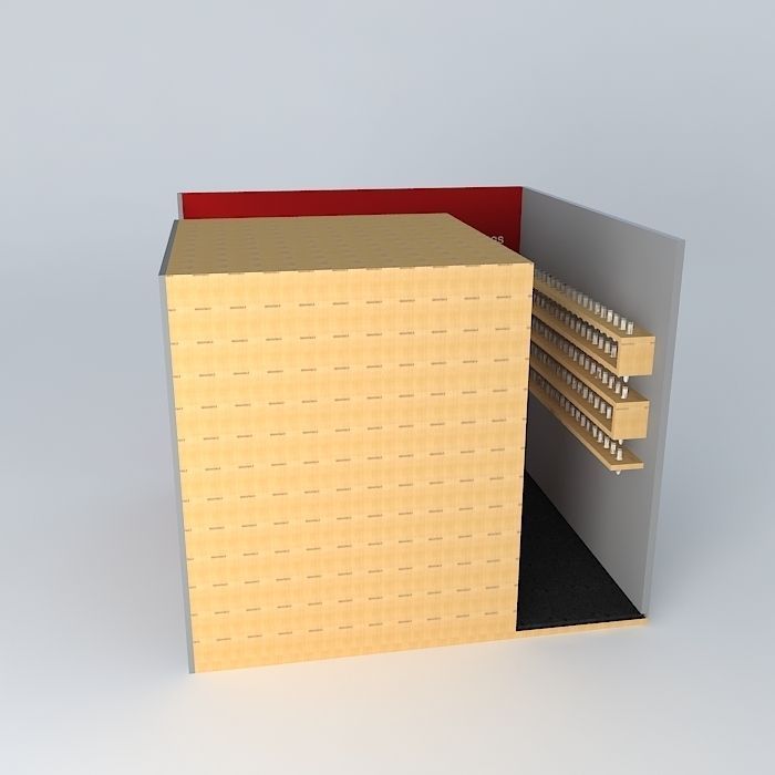 Dupont cube with wooden top Free 3D model_2