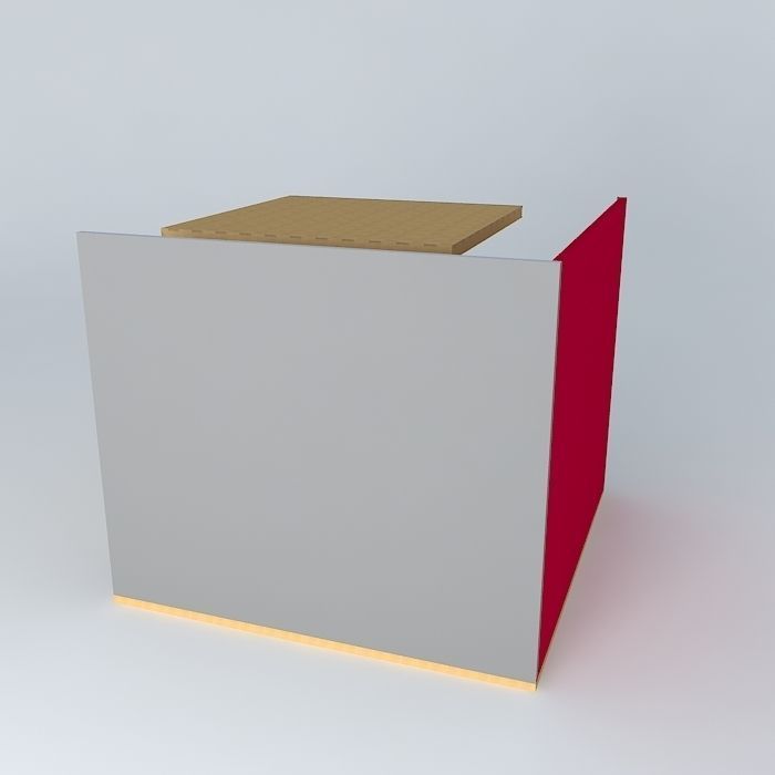 Dupont cube with wooden top Free 3D model_1