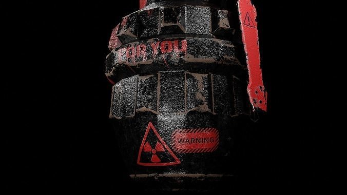 Grenade Black Death low poly Low-poly 3D model
