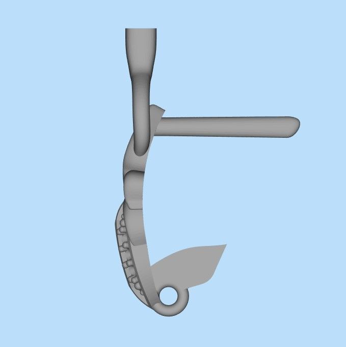 Women Earrings  with gems and diamonds 3dm stl vintage 3D print model_22