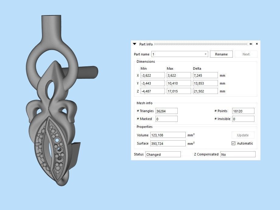 Women Earrings  with gems and diamonds 3dm stl vintage 3D print model_39