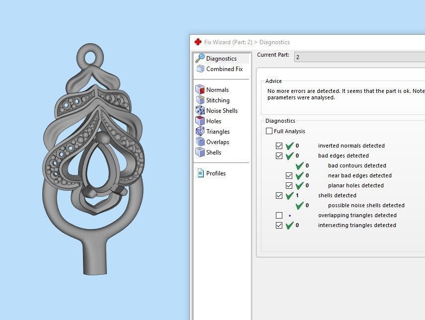 Women Earrings  with gems and diamonds 3dm stl vintage 3D print model_24