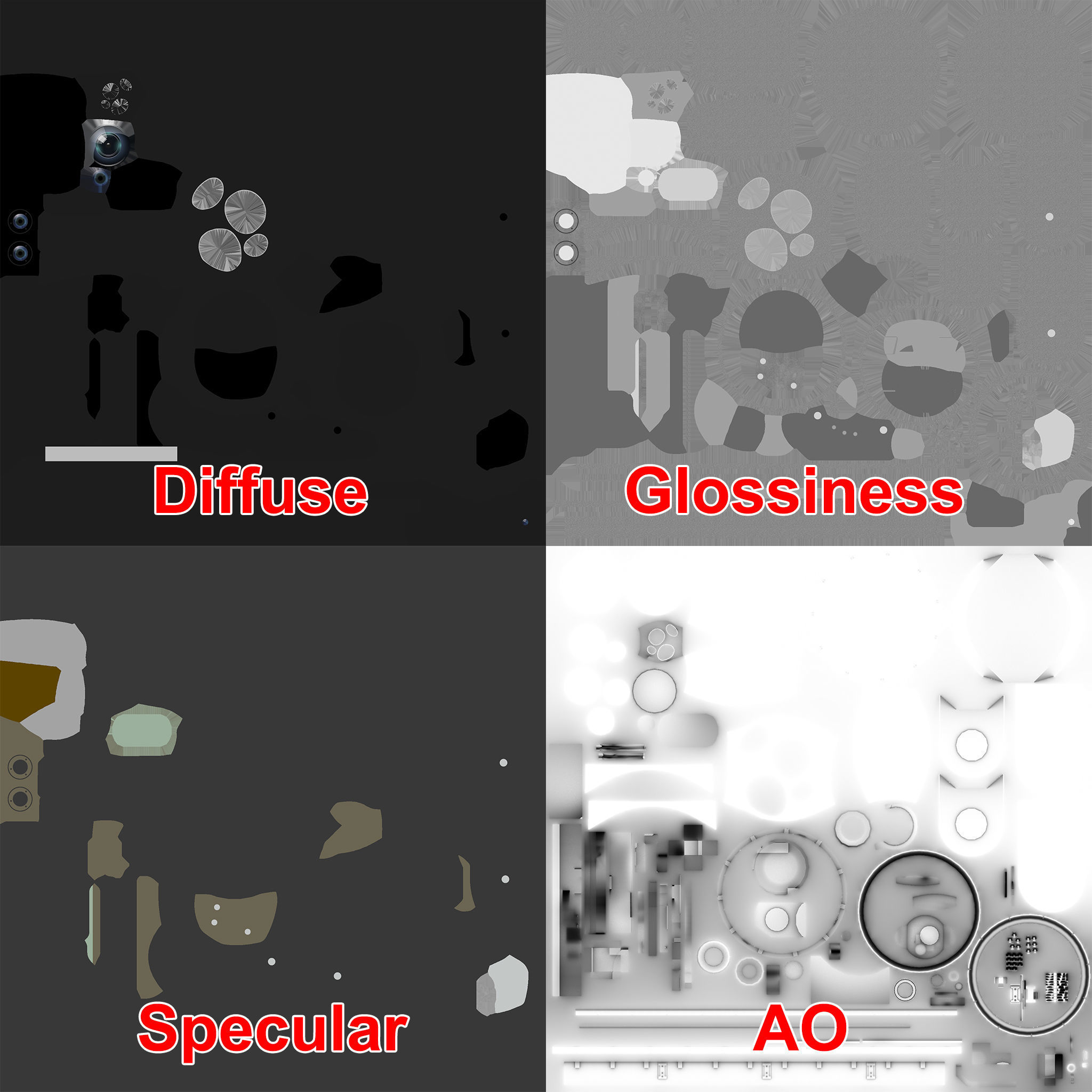 Wescam L3 Black Low-poly 3D model_8