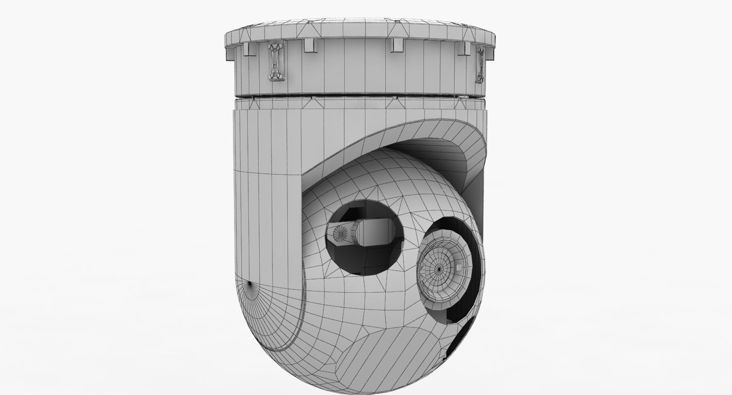 Wescam L3 White Low-poly 3D model_11