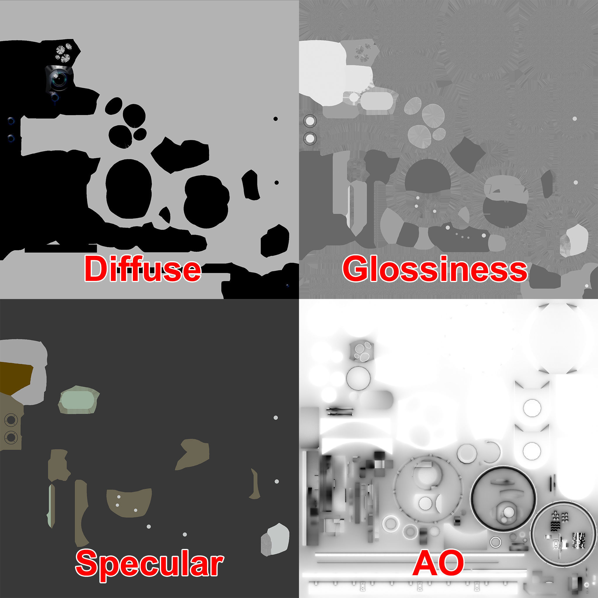 Wescam L3 White Low-poly 3D model_8