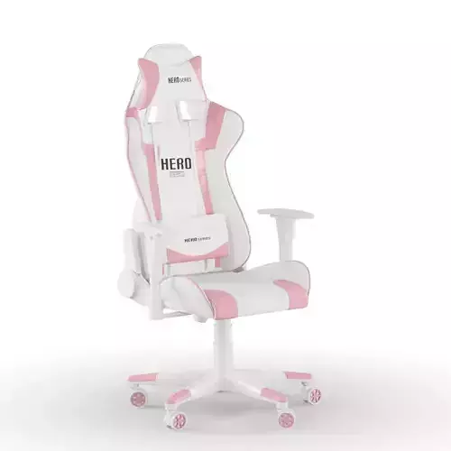 PC Gamer Chair White Pink Hero