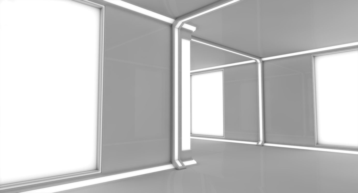 Sci Fi Interior Low-poly 3D model_4