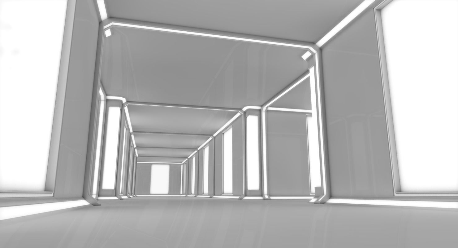 Sci Fi Interior Low-poly 3D model_8