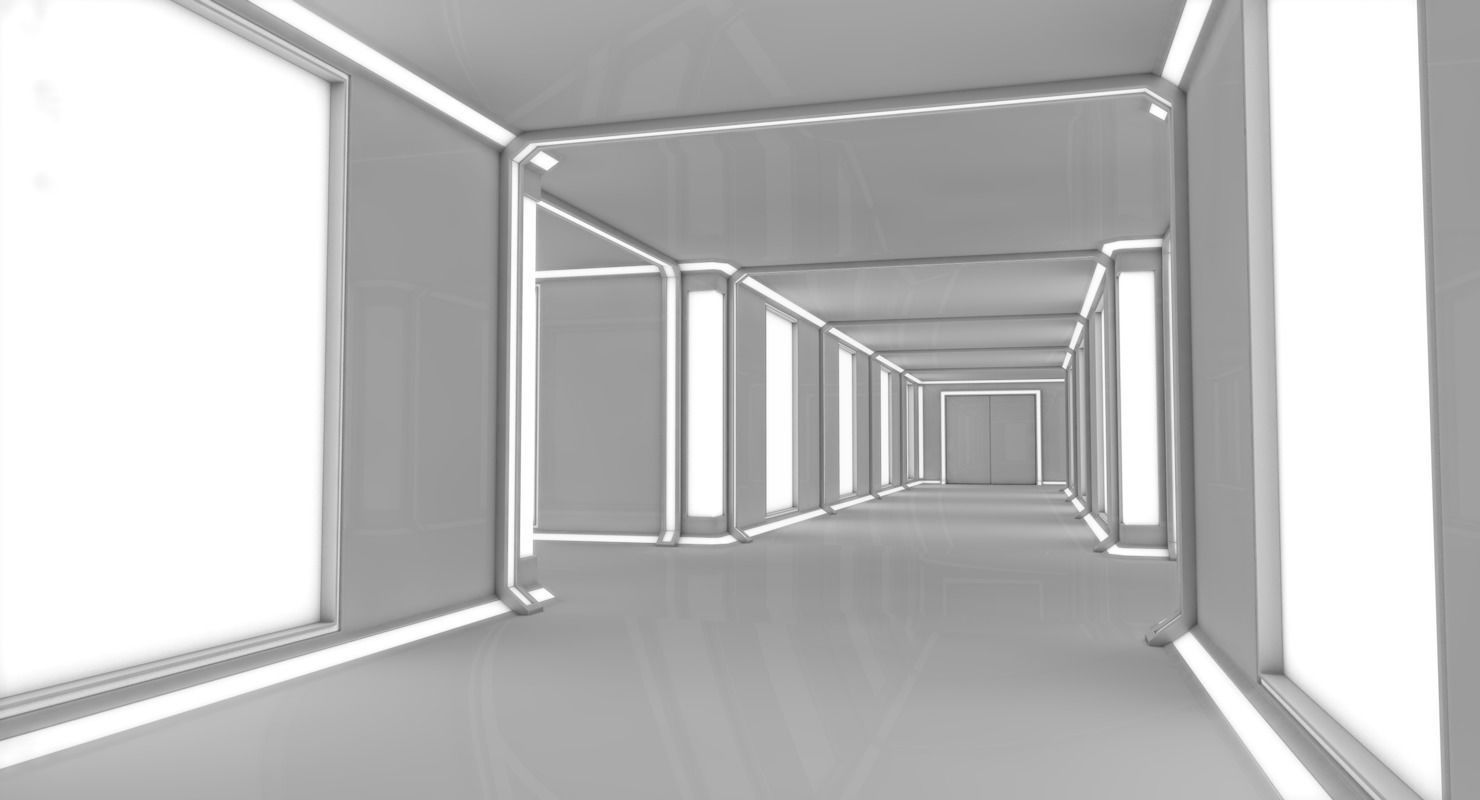 Sci Fi Interior Low-poly 3D model_2