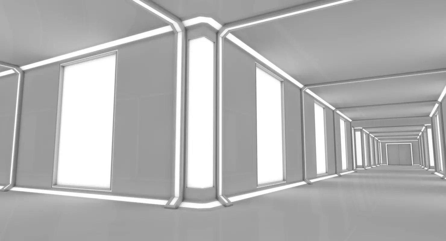 Sci Fi Interior Low-poly 3D model_0