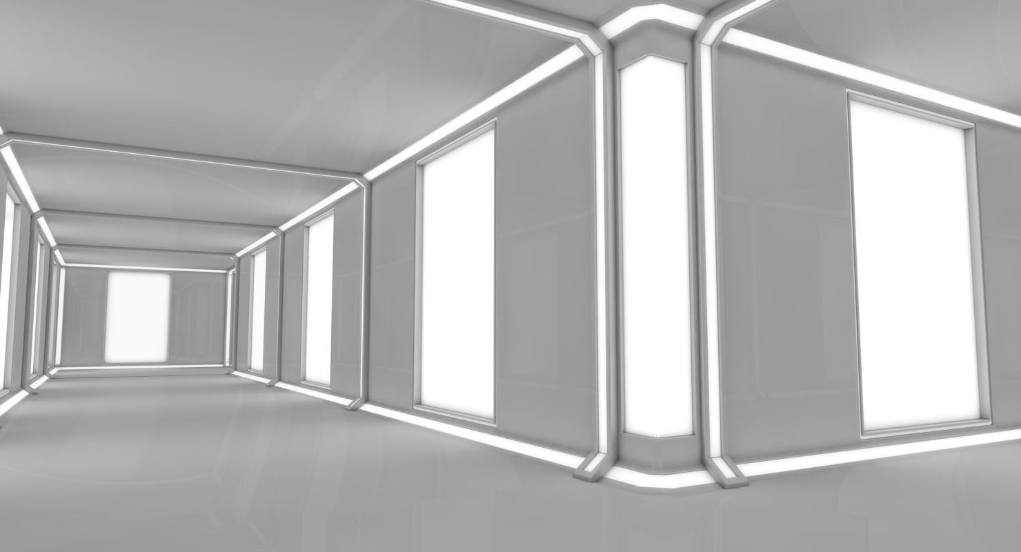 Sci Fi Interior Low-poly 3D model_1