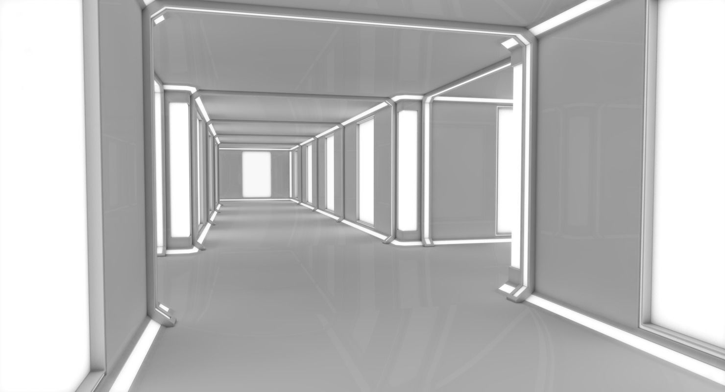 Sci Fi Interior Low-poly 3D model_7