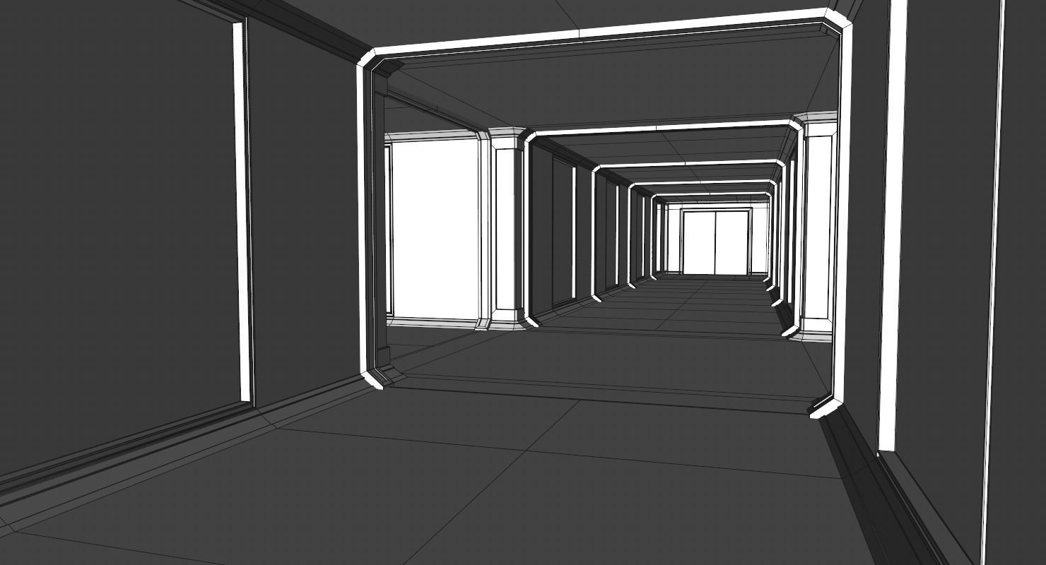 Sci Fi Interior Low-poly 3D model_16