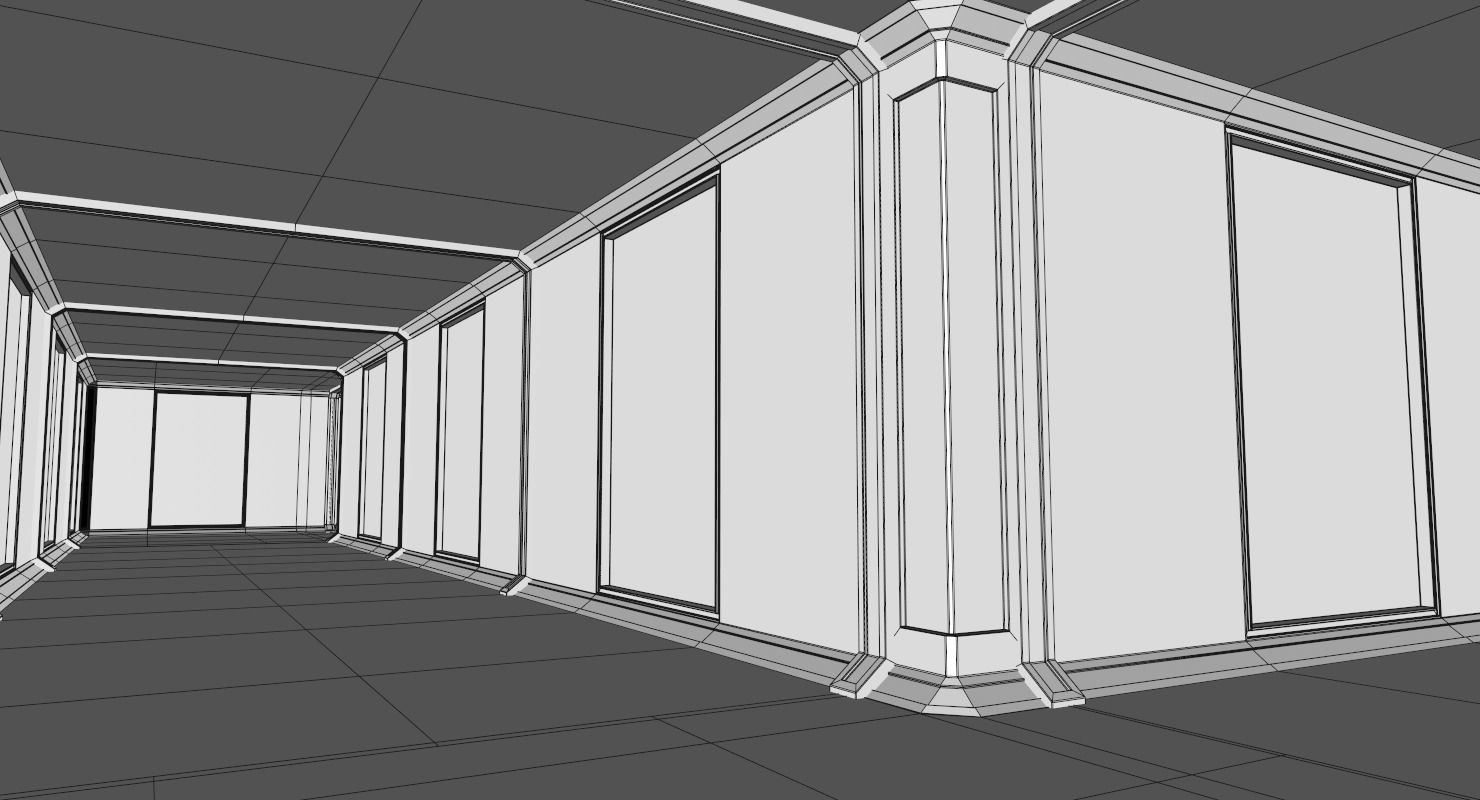 Sci Fi Interior Low-poly 3D model_15