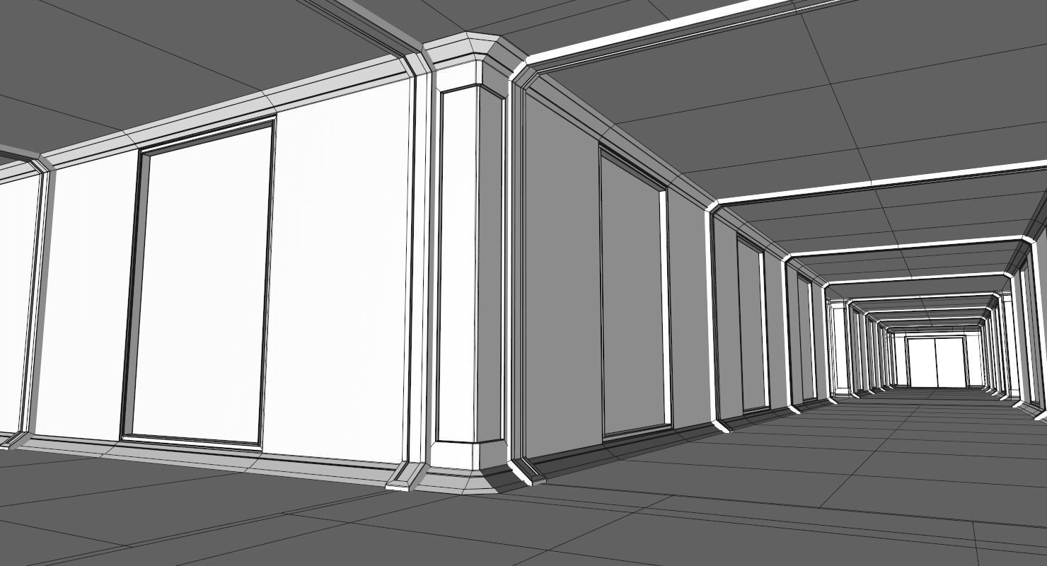 Sci Fi Interior Low-poly 3D model_14