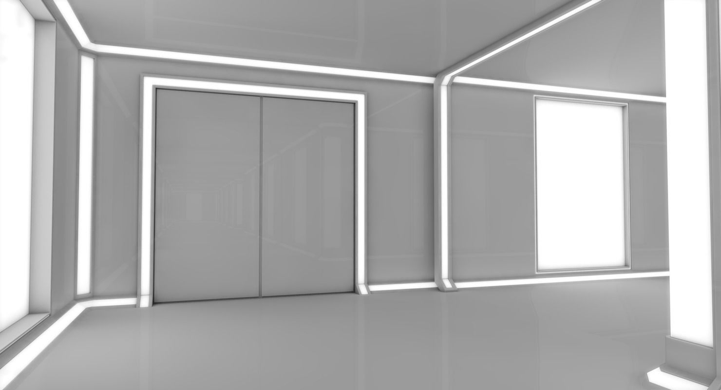 Sci Fi Interior Low-poly 3D model_11