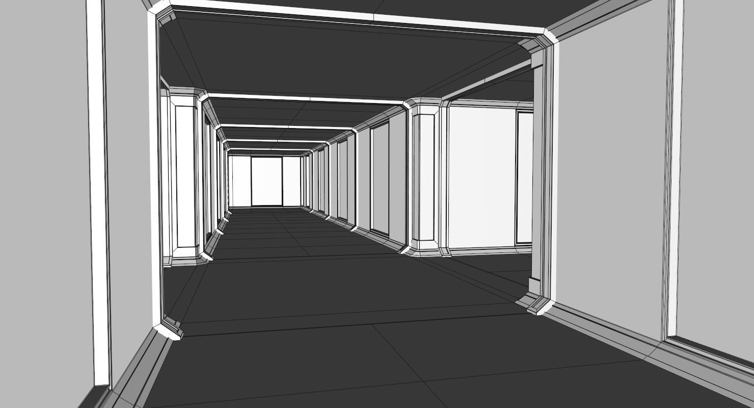 Sci Fi Interior Low-poly 3D model_21