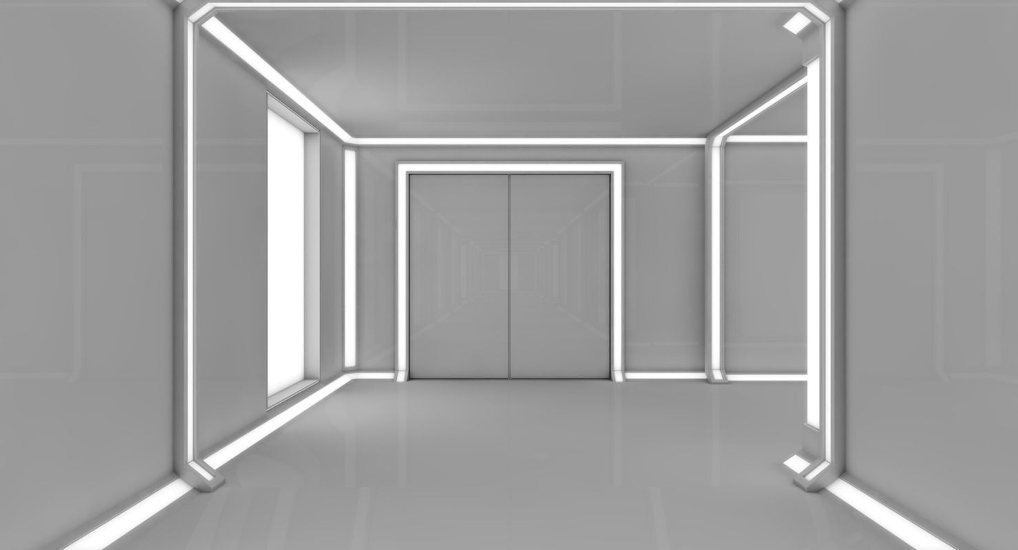 Sci Fi Interior Low-poly 3D model_10