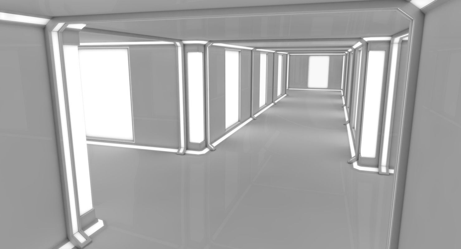 Sci Fi Interior Low-poly 3D model_9