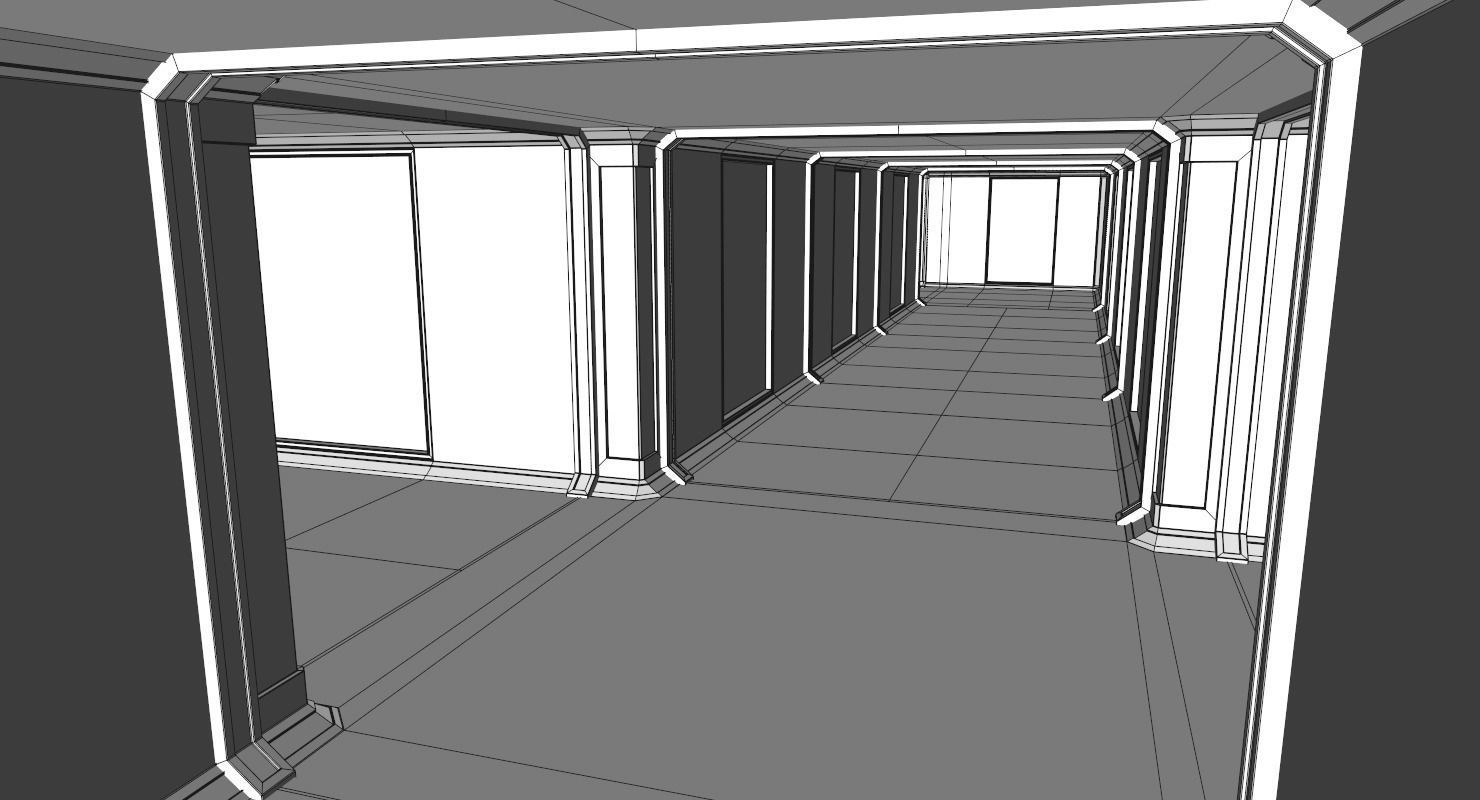 Sci Fi Interior Low-poly 3D model_24