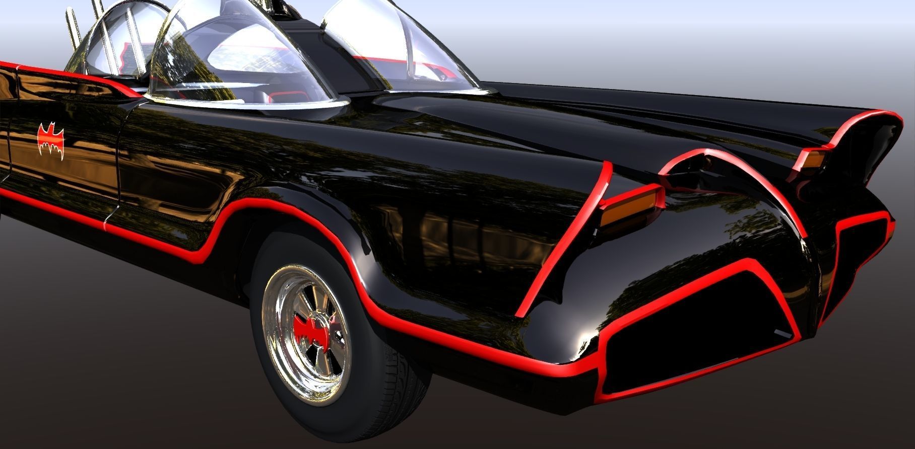 1960s Batmobile  3D model_8