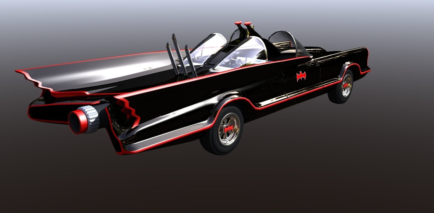 1960s Batmobile  3D model_5