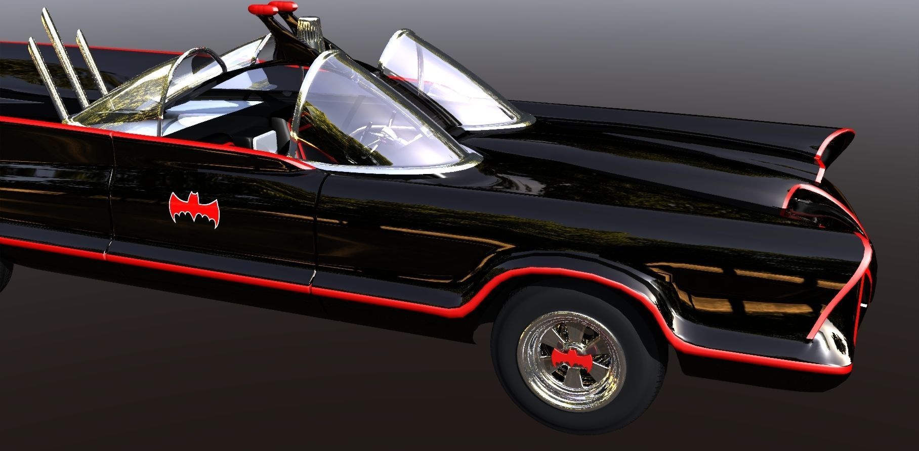 1960s Batmobile  3D model_7