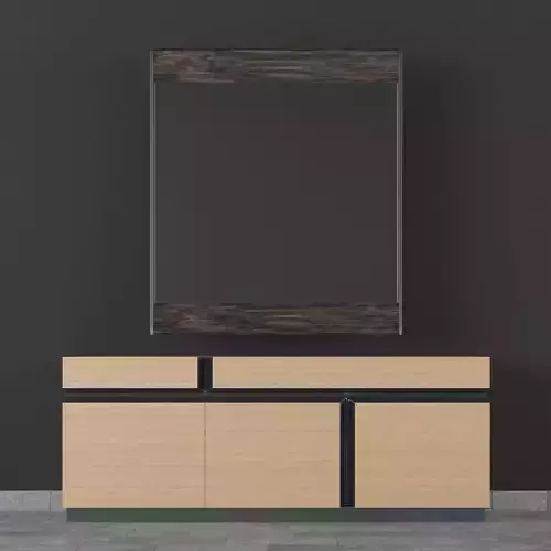 Excalibur mirror and Prisma Sideboard