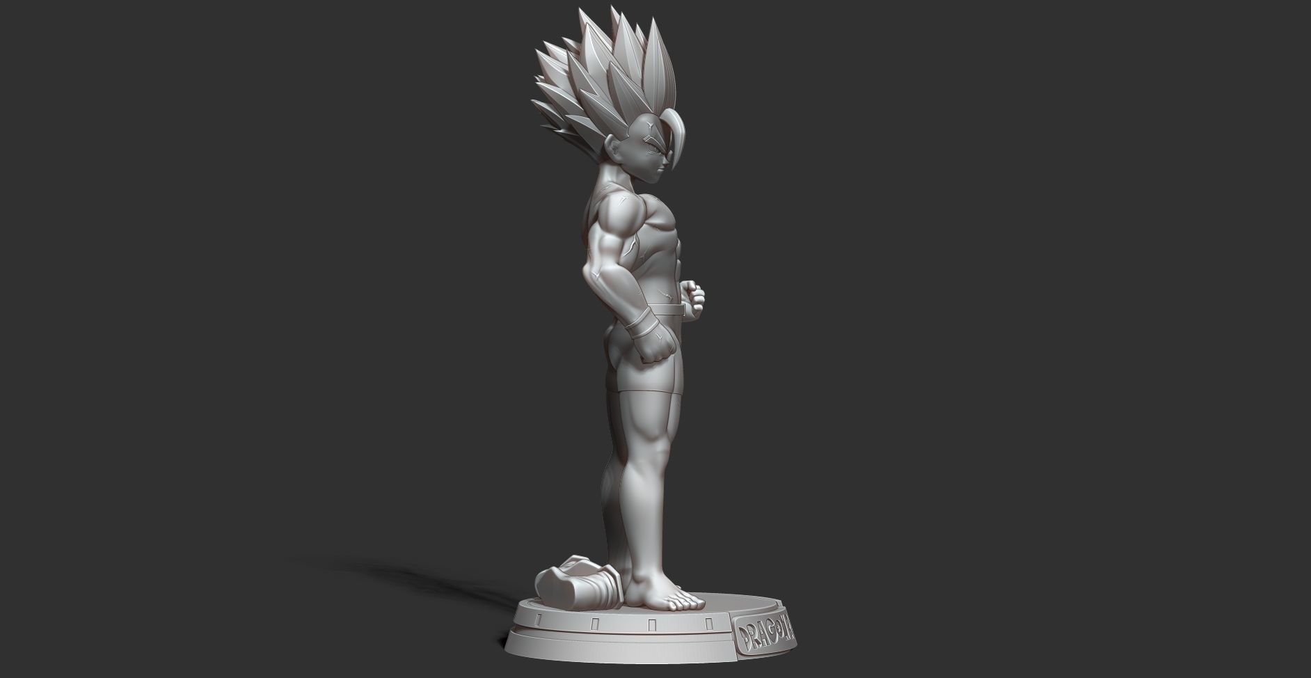 Teen Gohan with gym 3D print model_11