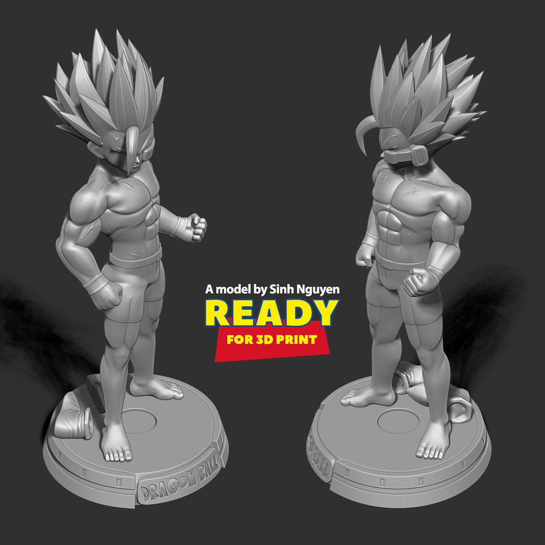 Teen Gohan with gym 3D print model_4