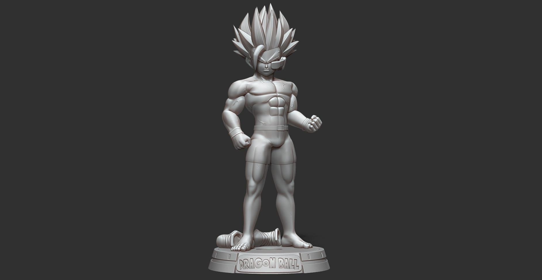 Teen Gohan with gym 3D print model_9