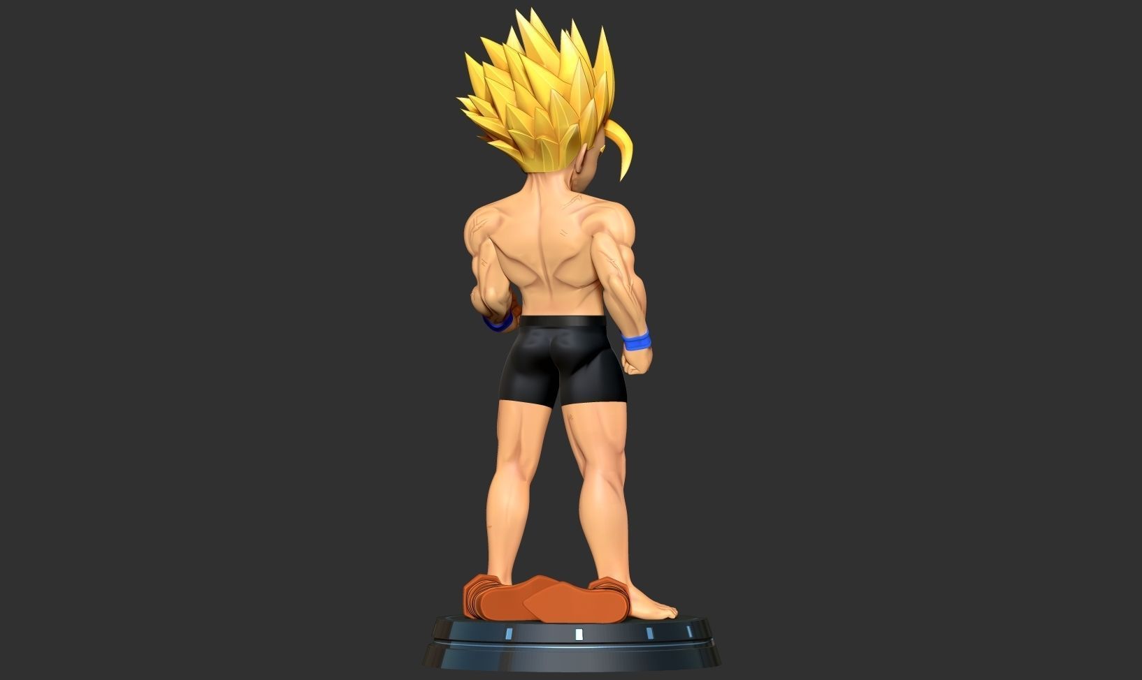 Teen Gohan with gym 3D print model_5