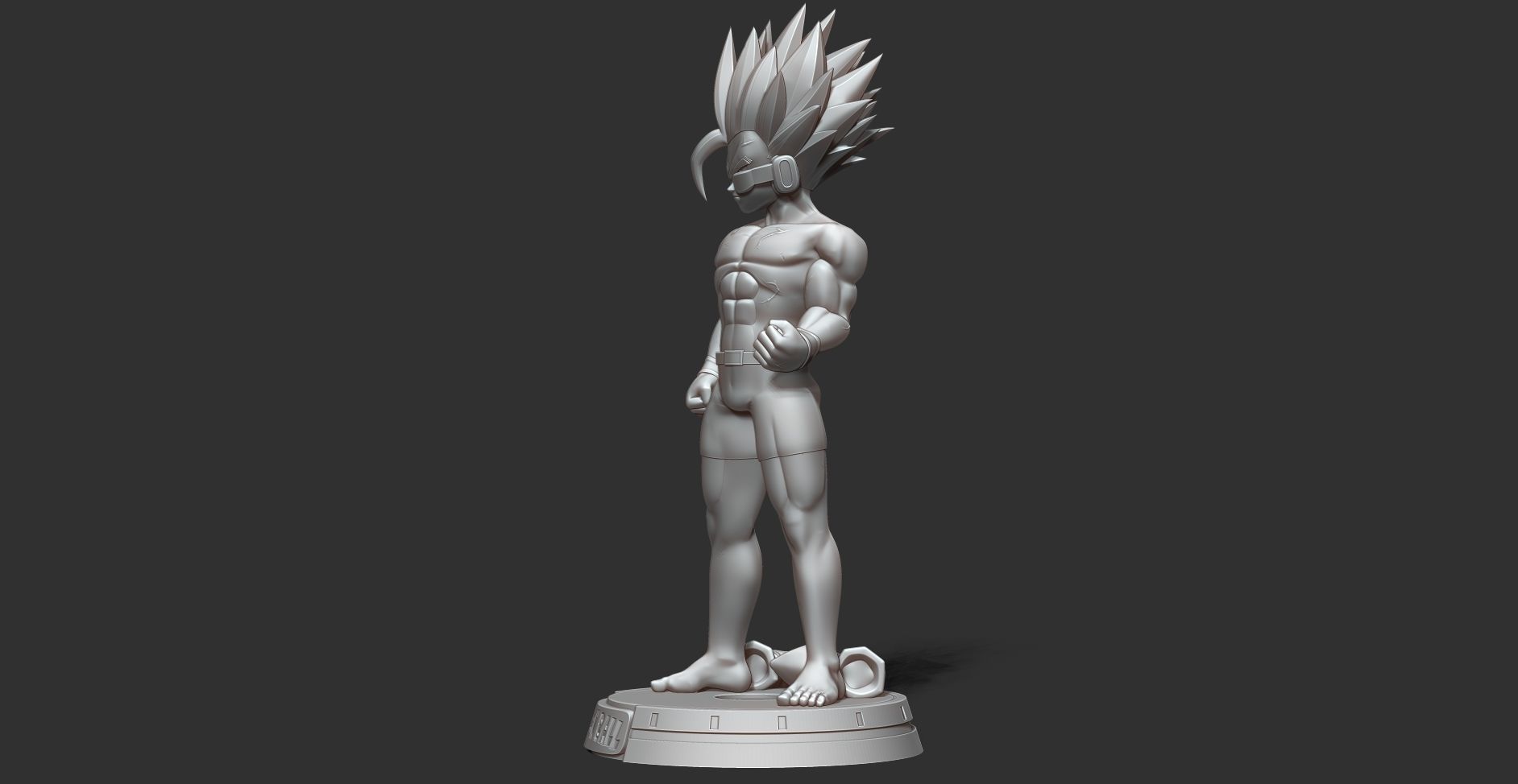 Teen Gohan with gym 3D print model_13