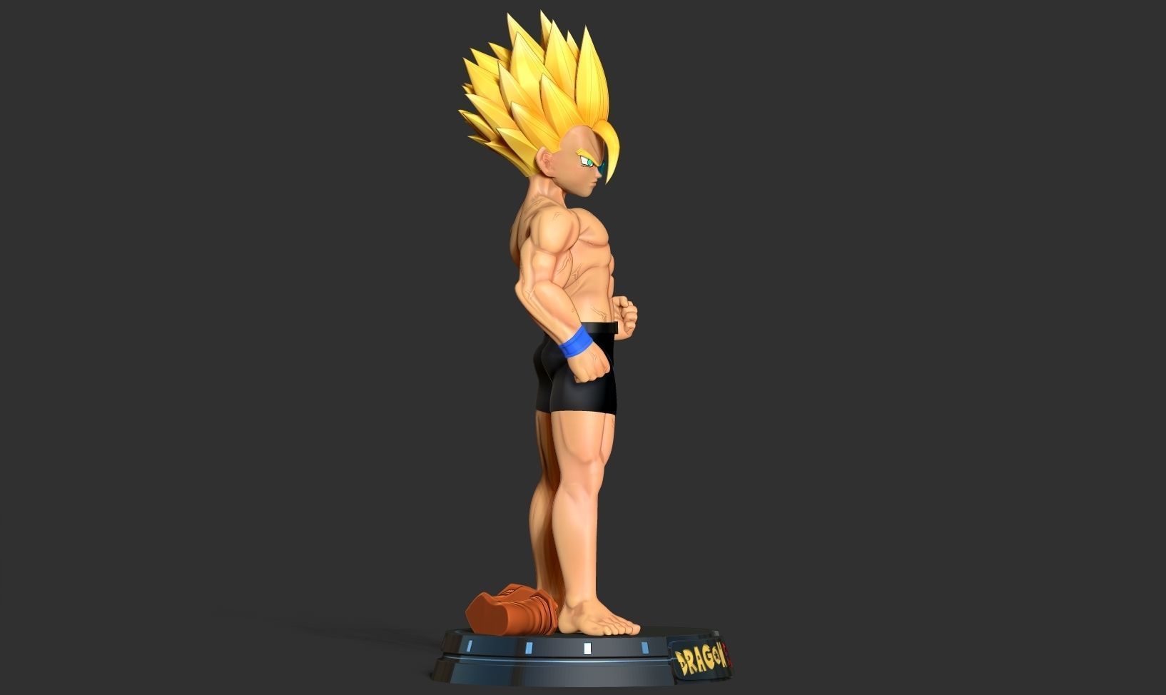 Teen Gohan with gym 3D print model_10