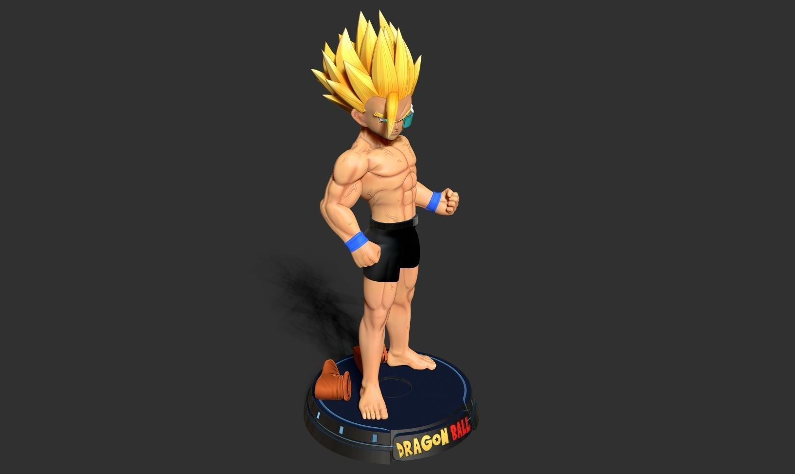 Teen Gohan with gym 3D print model_14