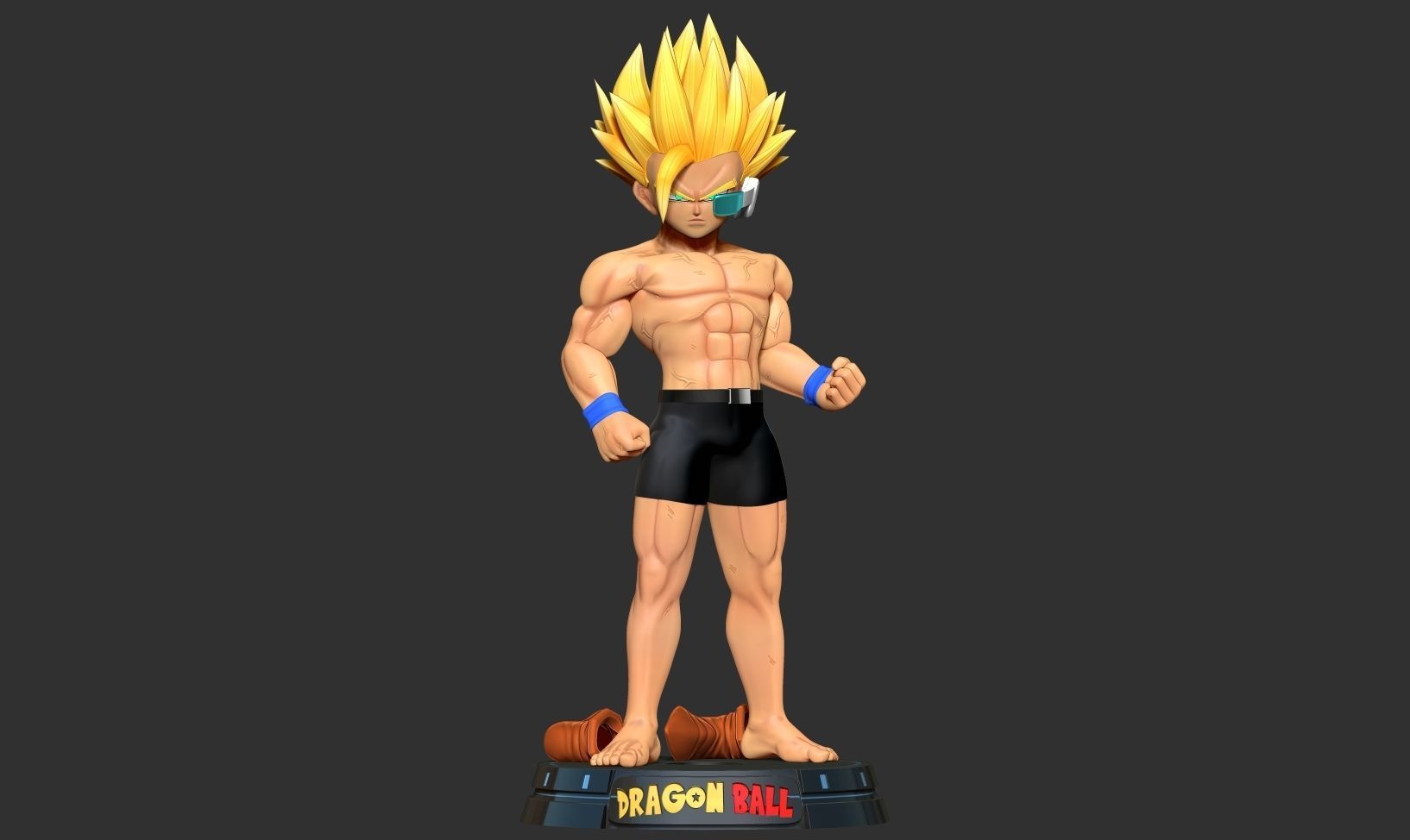Teen Gohan with gym 3D print model_8