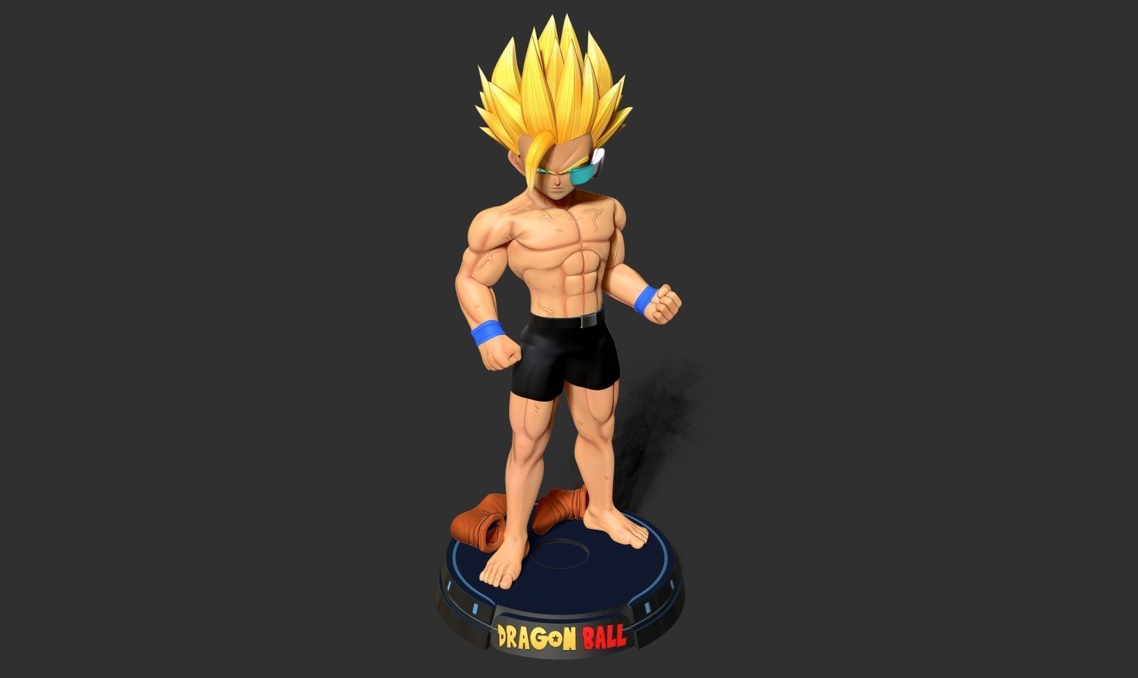 Teen Gohan with gym 3D print model_16