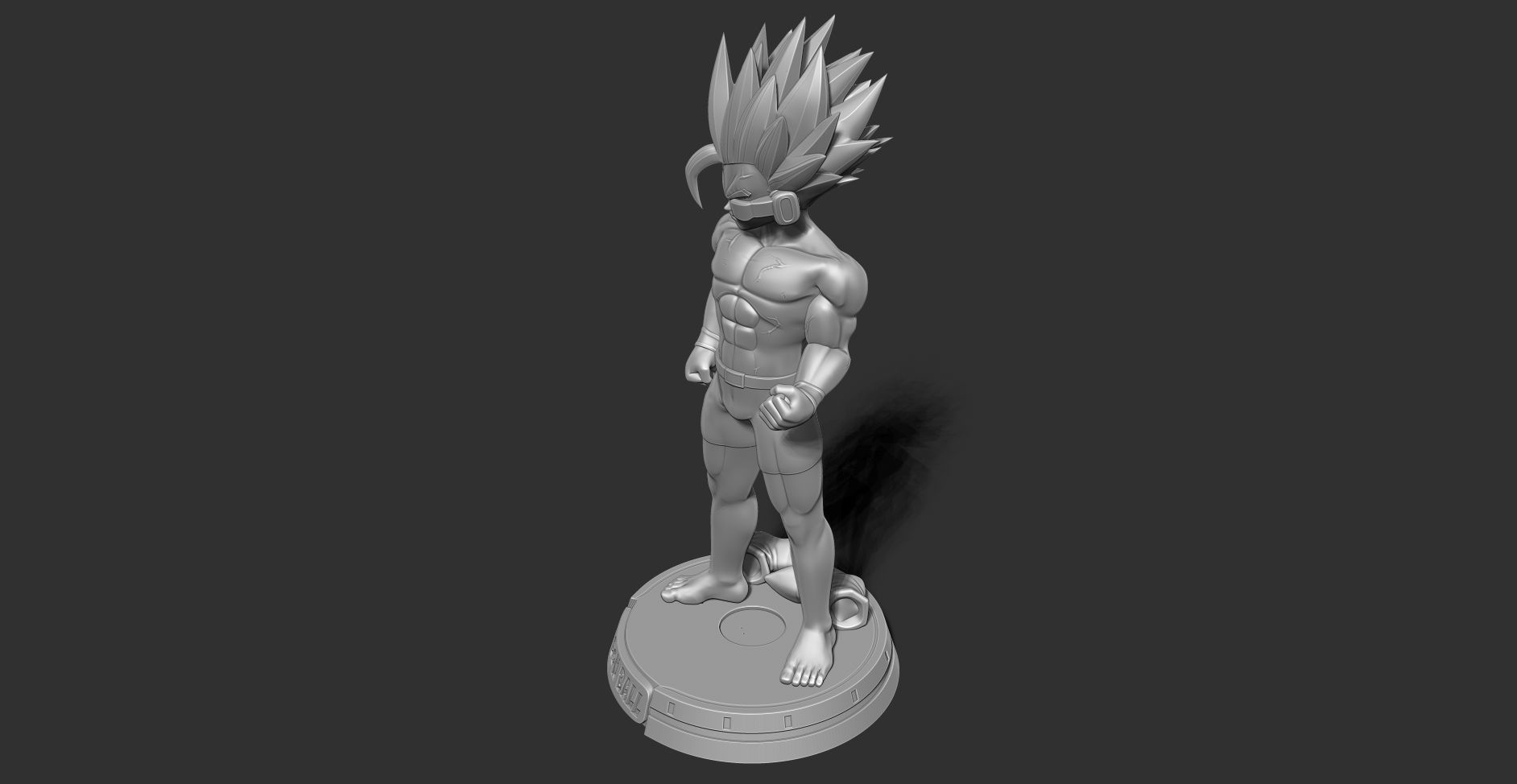 Teen Gohan with gym 3D print model_15