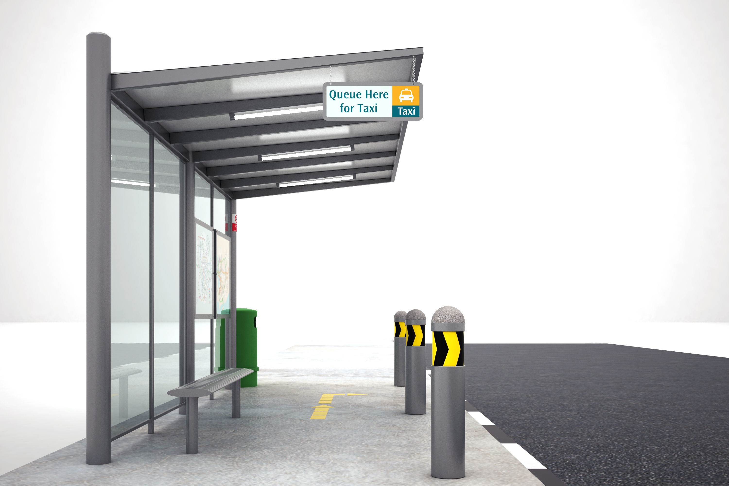 STANDARD TAXI STOP 3D model_3