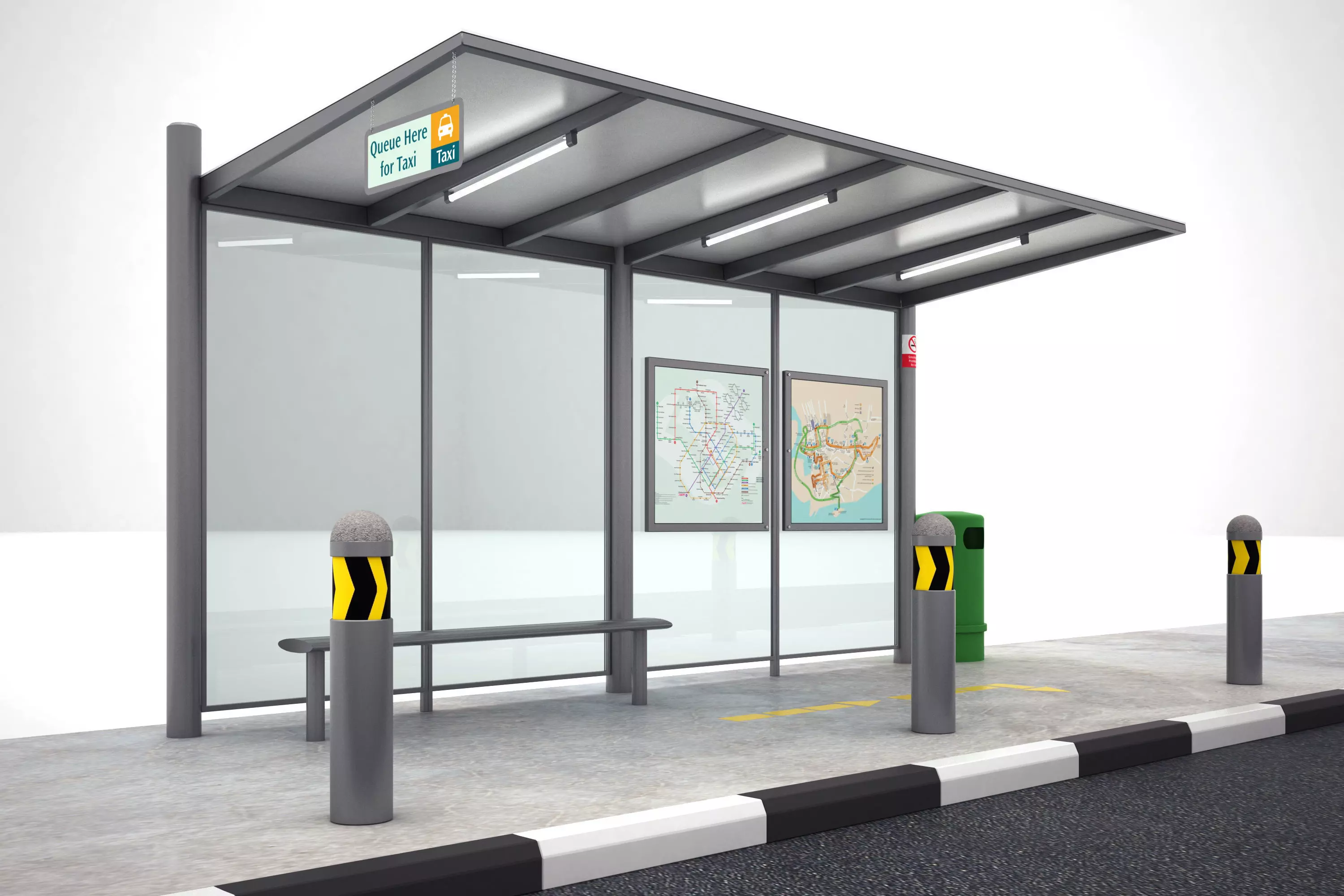 STANDARD TAXI STOP 3D model_0