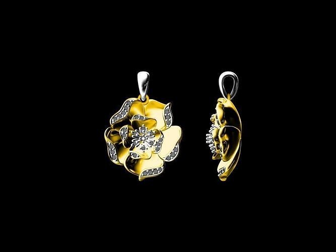 Petal pendant 3D print model