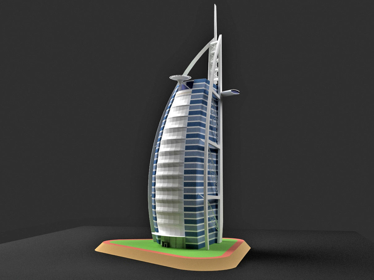 Burj Al Arab Hotel Dubai 3D model_2