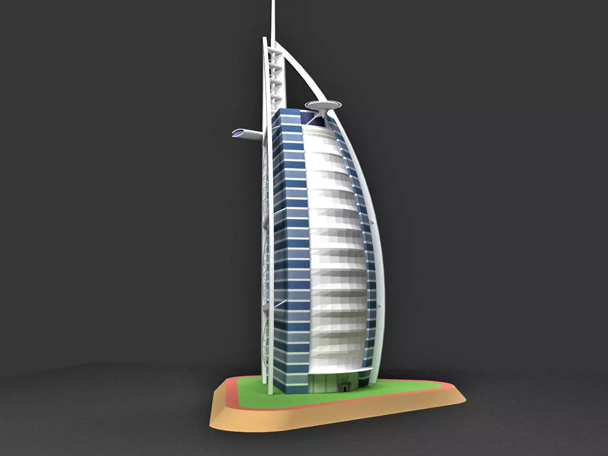Burj Al Arab Hotel Dubai 3D model_0