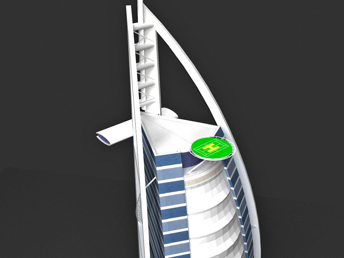 Burj Al Arab Hotel Dubai 3D model_9