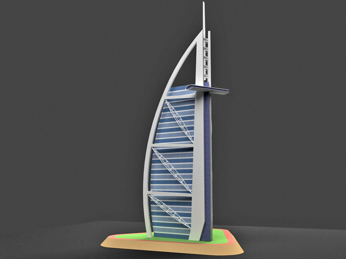 Burj Al Arab Hotel Dubai 3D model_5
