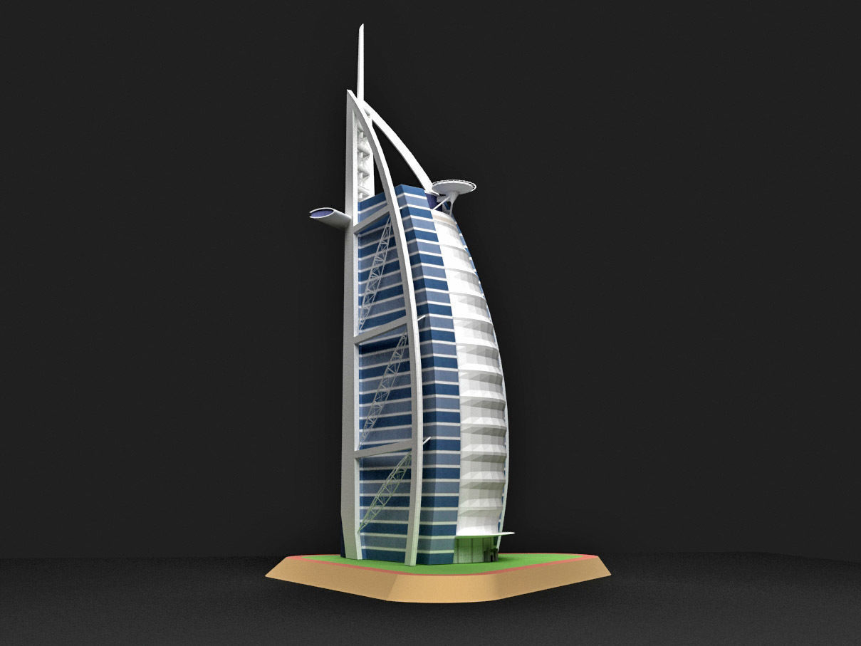 Burj Al Arab Hotel Dubai 3D model_8