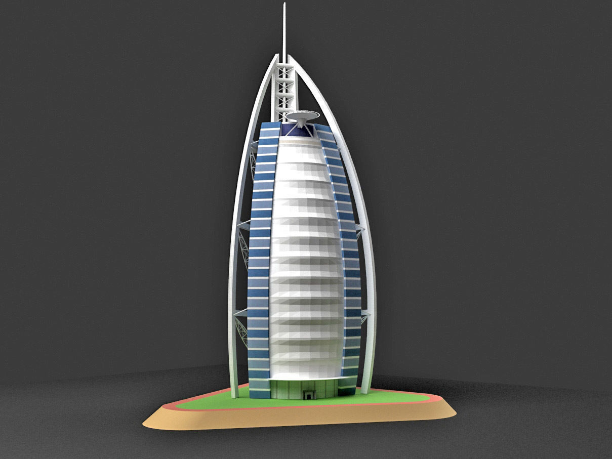 Burj Al Arab Hotel Dubai 3D model_1
