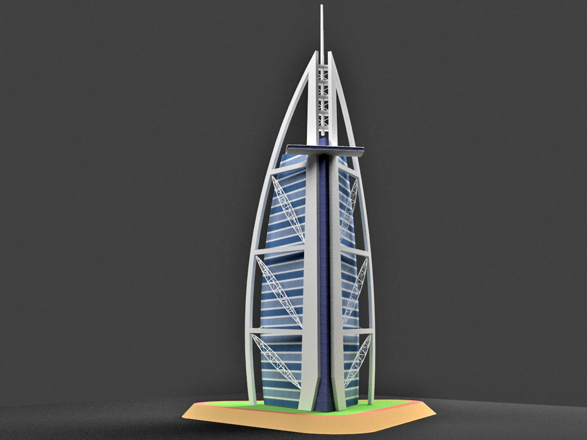 Burj Al Arab Hotel Dubai 3D model_6