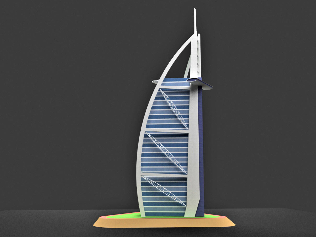 Burj Al Arab Hotel Dubai 3D model_4