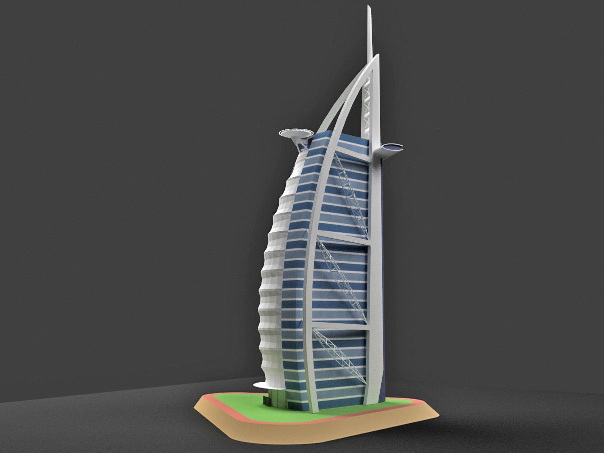 Burj Al Arab Hotel Dubai 3D model_3